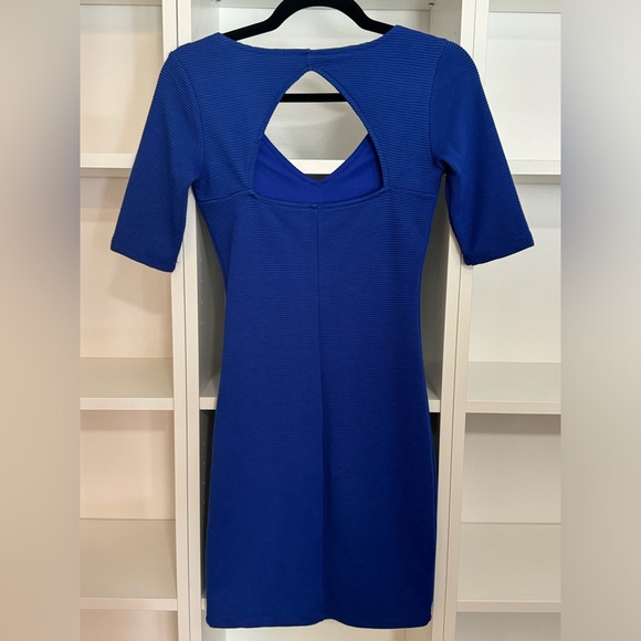 Dynamite Ribbed Electric Blue Midi Dress - Picture 7 of 9